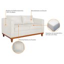 Ver imagem 5 de Kit Sofa 2 Lugares e 2 Poltronas Europa Bouclé Branco - Amarena Móveis