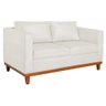 Kit Sofa 2 Lugares e 2 Poltronas Europa Bouclé Branco - Amarena Móveis - 7