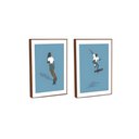 Ver imagem 5 de Quadro Decorativo Skateboarding Blue em 2 Telas com Moldura Filete