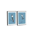 Ver imagem 6 de Quadro Decorativo Skateboarding Blue em 2 Telas com Moldura Filete