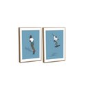 Ver imagem 3 de Quadro Decorativo Skateboarding Blue em 2 Telas com Moldura Filete