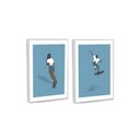 Ver imagem 2 de Quadro Decorativo Skateboarding Blue em 2 Telas com Moldura Filete