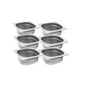 Ver imagem 2 de CONJ 6 CUBAS Gastronômicas Em INOXGN 1/6x65 mm 1 Litro SEM Tampa SEM Alça Originais ZAHAV
