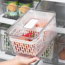 Ver imagem 4 de Kit Organizador de Geladeira 6l e 3,2l Cestos Internos Coza Dry Escorredor Frutas Vegetais