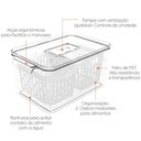 Ver imagem 5 de Kit Organizador de Geladeira 6l e 3,2l Cestos Internos Coza Dry Escorredor Frutas Vegetais