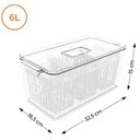 Ver imagem 7 de Kit Organizador de Geladeira 6l e 3,2l Cestos Internos Coza Dry Escorredor Frutas Vegetais
