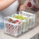 Ver imagem 2 de Kit Organizador de Geladeira 6l e 3,2l Cestos Internos Coza Dry Escorredor Frutas Vegetais