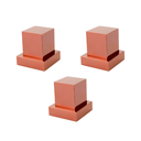 Ver imagem 1 de Kit 03 Acabamentos Registro Volante Quadrado Metal Rose