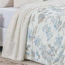 Cobertor Queen Top Line Estampado Hipercal/sherpa 1 Peça - Lince - 2