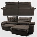Ver imagem 7 de Sofá Retrátil e Reclinável 3,10m Molas Ensacadas Dream Velusoft Café Cama Inbox