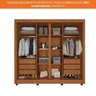 Guarda-Roupa Casal 100% Mdf 4 Portas Com Espelho 6 Gavetas Portinari Prime Imop Cinamomo/Off-White - 8