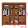 Guarda-Roupa Casal 100% Mdf 4 Portas Com Espelho 6 Gavetas Portinari Prime Imop Cinamomo/Off-White - 4