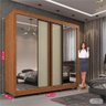 Guarda-Roupa Casal 100% Mdf 4 Portas Com Espelho 6 Gavetas Portinari Prime Imop Cinamomo/Off-White - 3