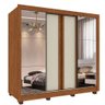 Guarda-Roupa Casal 100% Mdf 4 Portas Com Espelho 6 Gavetas Portinari Prime Imop Cinamomo/Off-White - 1