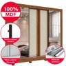 Guarda-Roupa Casal 100% Mdf 4 Portas Com Espelho 6 Gavetas Portinari Prime Imop Cinamomo/Off-White - 7