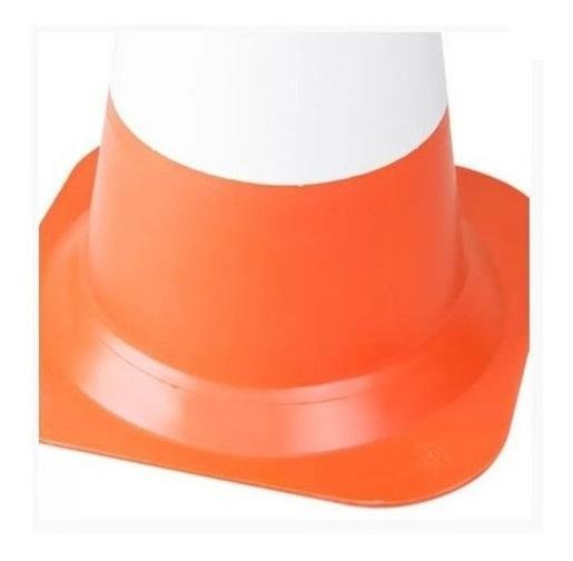 2x Cone Sinalização Rígido Plt 50cm de Trânsito - 5