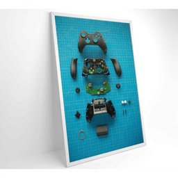 Quadro Controle Xbox 120x80 Cm Vidro Impresso - 8