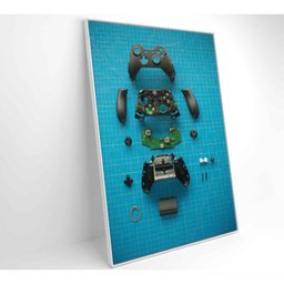 Quadro Controle Xbox 120x80 Cm Vidro Impresso - 6