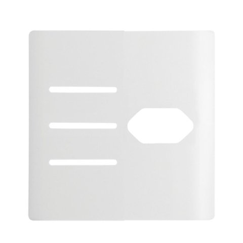 Placa 4x4 para 3 Interruptores e 1 Tomada + Suporte Branco da Linha Novara - 1100/108 - Dicompel Ekr