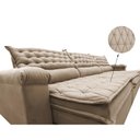 Ver imagem 4 de Sofá Retrátil e Reclinável 4.12m Molas Ensacadas Cama inBox Botonê Espuma Viscoelástico Bege