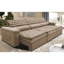 Ver imagem 1 de Sofá Retrátil e Reclinável 4.12m Molas Ensacadas Cama inBox Botonê Espuma Viscoelástico Bege