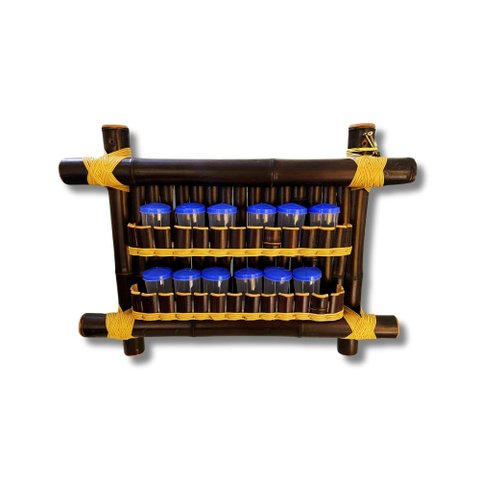 Porta Condimentos de Bambu para Parede Nc Caieiras