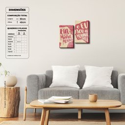 Ela É a Minha Menina - Quadros ou Placas Modulares com 2 Peças - 2