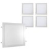 Kit 5 Painel Plafon Led 12w Quadrado Embutir Branco Frio - 1