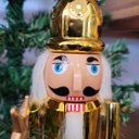 Ver imagem 4 de Quebra Nozes Decorativo Natal Pintura Eletroestática Dourado Gold 60cm - Magizi