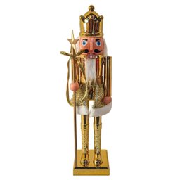 Quebra Nozes Decorativo Natal Pintura Eletroestática Dourado Gold 60cm - Magizi - 1