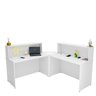 Balcão Atendimento de Canto em L Recepção Consultório 120x60 Netmobil - Branco - 3