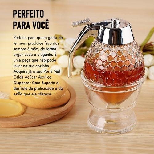 Meleira Porta Mel Acrílico Dispenser 200ml - 4