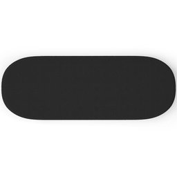 Kit 02 Puffs Decorativos Orgânicos para Living Quarto 140cm Doha W01 Bouclê Preto - Lyam Decor - 2