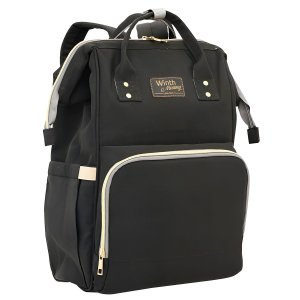 Mochila Maternidade Impermeável Multifuncional Bebê Preto
