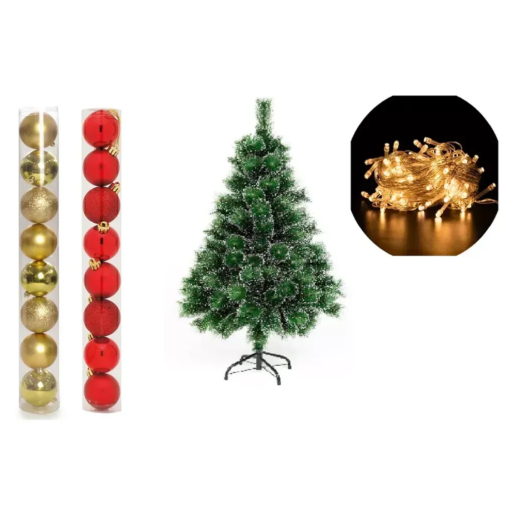 Ver imagem 1 de Arvore de Natal Pinheiro Nevada 1,80 Metros 228 Galhos com Enfeites