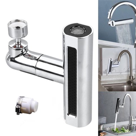 Extensor Torneira 4 Modos Arejador Cascata Giratorio 360º Cozinha Casa Pia Agua Alta Presssao Ajusta