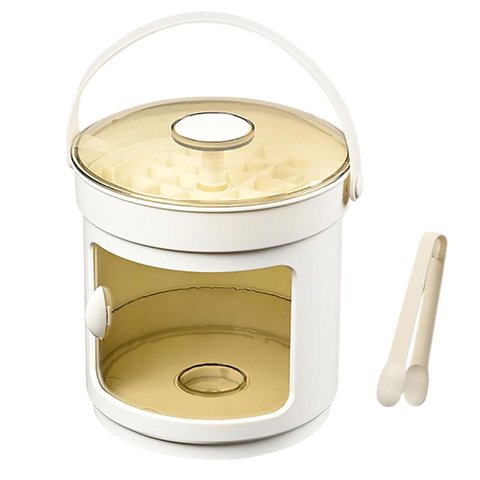 Balde Forma de Gelo Reservatorio Recipiente Tampa Alça Pegador Dispenser Casa Festa Evento Reuniao