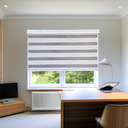 Ver imagem 1 de Persiana Rolo Duplo Tecido Zebra Linho 160 (l) X 160 (a) Double Vision C/ Bandô e Kit Instalação