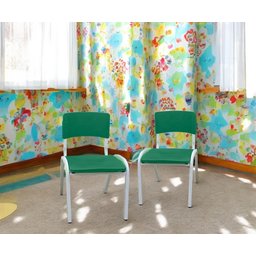 Kit 2 Cadeiras Infantil Iso Verde Brinquedoteca Escolas Ecomhome - 1