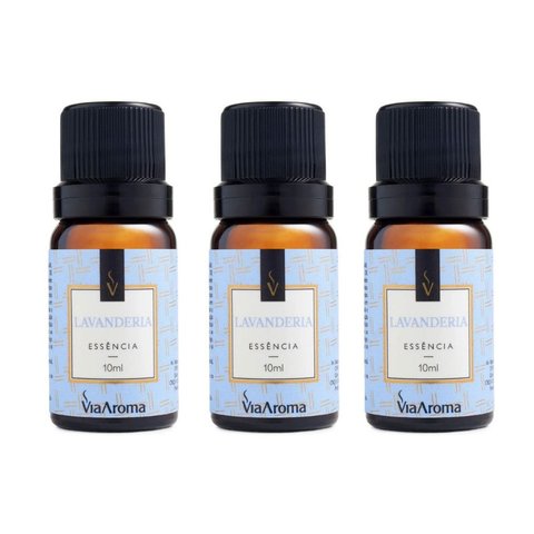 Kit 3 Essencias Lavanderia 10ml Via Aroma
