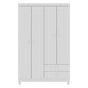 Ver imagem 4 de Guarda Roupa Infantil 4 Portas 2 Gavetas Aquarela Branco