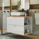 Ver imagem 1 de Armário Suspenso para Banheiro Moderno com Nichos sem Cuba