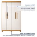 Ver imagem 3 de Guarda Roupa Casal 4 Portas 2 Gavetas 100% MDF Jandaia Off White/Cinamomo