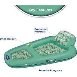 Aqua Boia Inflável para Piscina com Encosto de Cabeça - 4