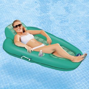 Aqua Boia Inflável para Piscina com Encosto de Cabeça