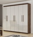 Ver imagem 1 de Guarda Roupa Casal 6 Portas 4 Gavetas - Belém-CANION / OFF WHITE - Star Móveis