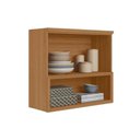 Ver imagem 4 de Armário Aéreo Cozinha Modulado Selene C/ 2 Portas e 1 Nicho 80cm Jequitiba/off White Fosco - Linea