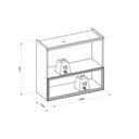 Ver imagem 2 de Armário Aéreo Cozinha Modulado Selene C/ 2 Portas e 1 Nicho 80cm Jequitiba/off White Fosco - Linea