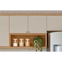 Ver imagem 6 de Armário Aéreo Cozinha Modulado Selene C/ 2 Portas e 1 Nicho 80cm Jequitiba/off White Fosco - Linea