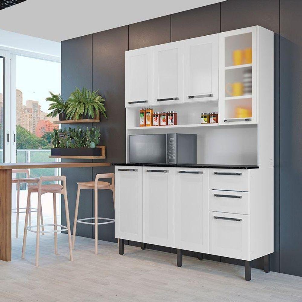 Armário de Cozinha Compacta Itatiaia 8 Portas 2 Gavetas Branco